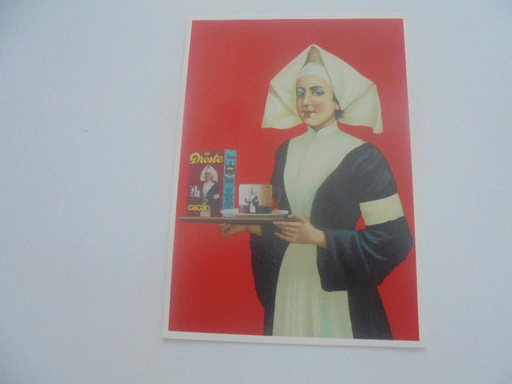 reclamekaart-droste cacao, Verzamelen, Verzenden, 1980 tot heden, Ongelopen, Overige thema's
