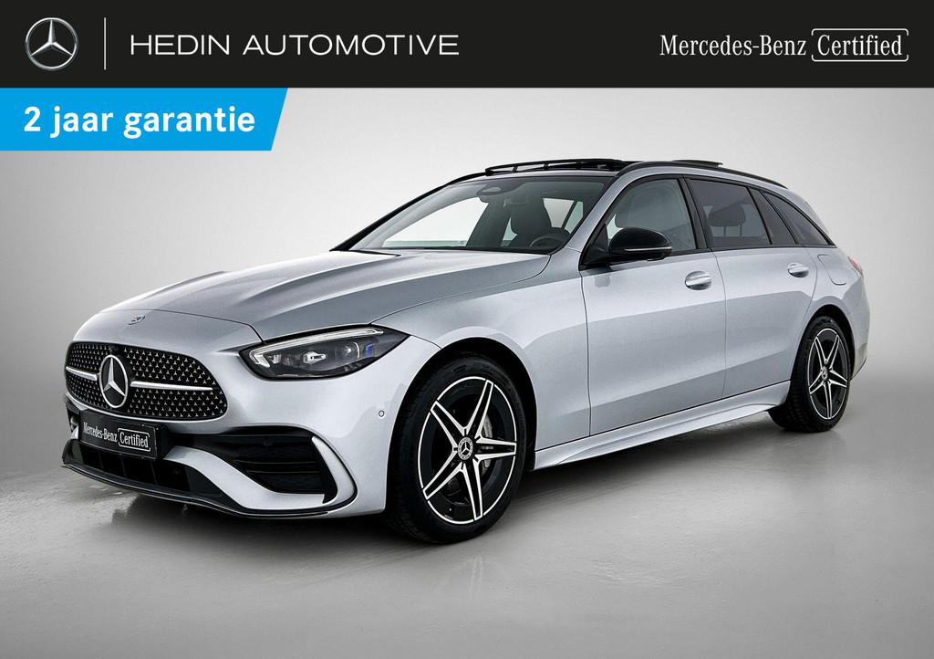 Mercedes-Benz C-klasse 300 DE Break AMG Line Panoramisch Dak, Automaat, 197 pk, Zwart, Plug-in hybride
