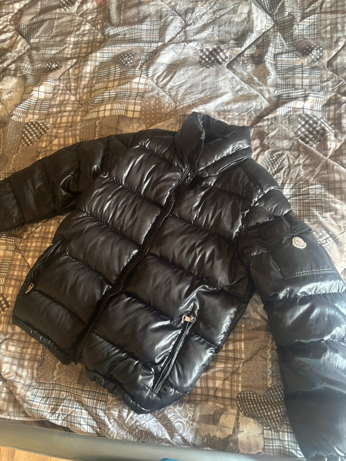 Moncler jas weing gedragen, Kleding | Heren, Jassen | Winter, Ophalen, Gedragen, Maat 48/50 (M), Zwart
