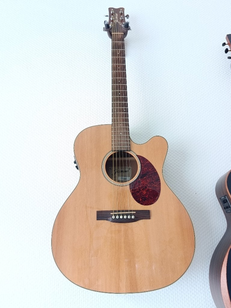 Jasmine JO-37CE NAT semi acoustische gitaar, Ophalen of Verzenden, Zo goed als nieuw, Western- of Steelstringgitaar, Met (piezo-)element