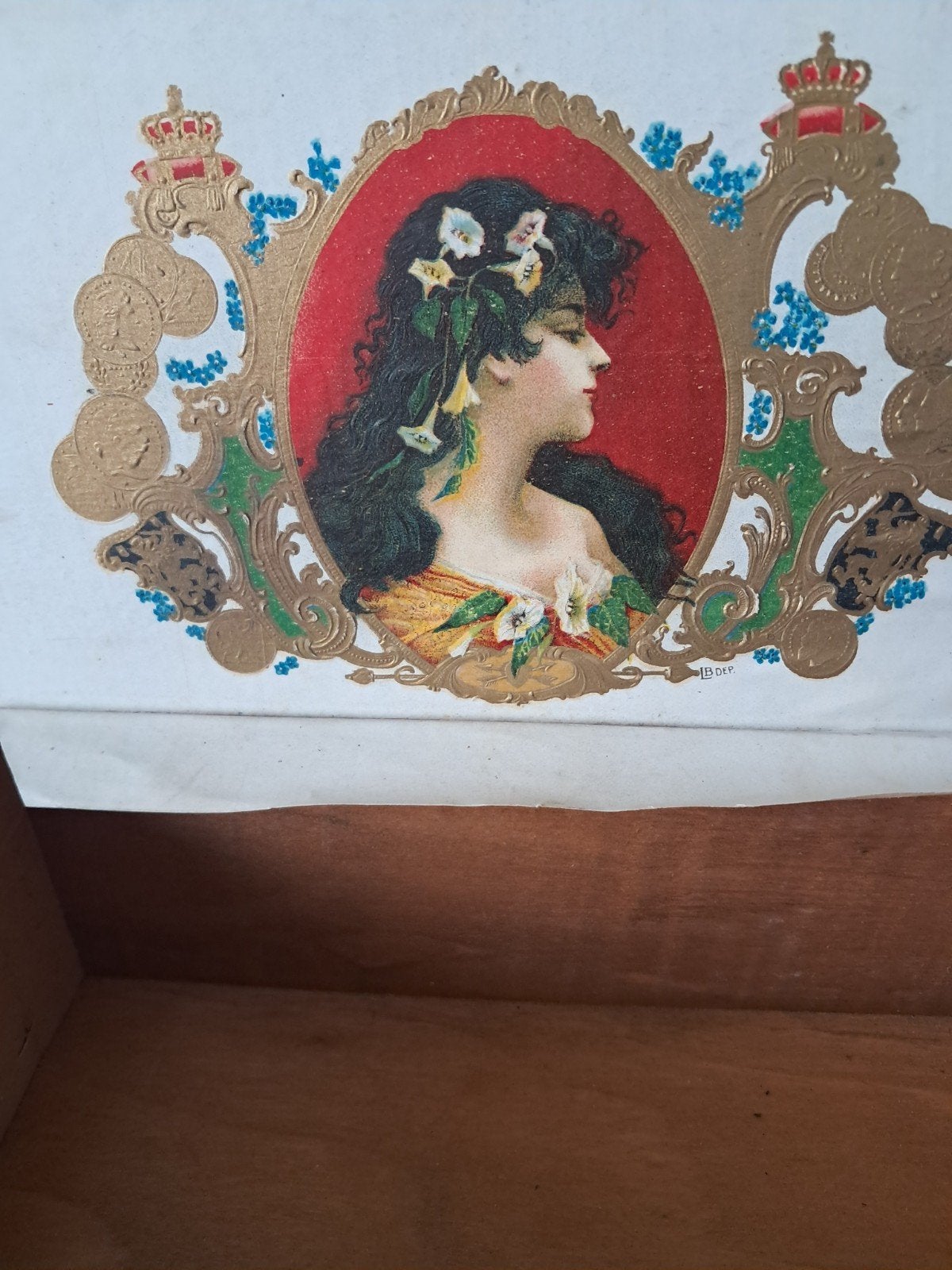 antieke sigarendoos art nouveau, Antiek en Kunst, Ophalen of Verzenden