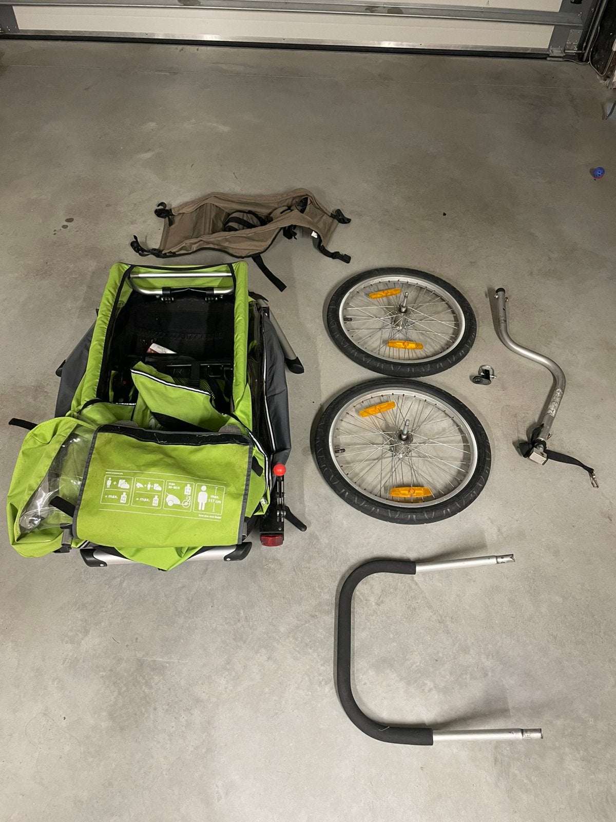 Fietskar Croozer for 1, Fietsen en Brommers, Ophalen, Gebruikt, Opvouwbaar, 20 tot 40 kg