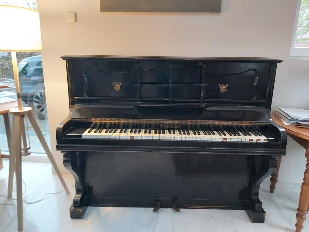 Piano droit noir à donner (de marque Pleyel)., Musique & Instruments, Enlèvement, Noir, Piano