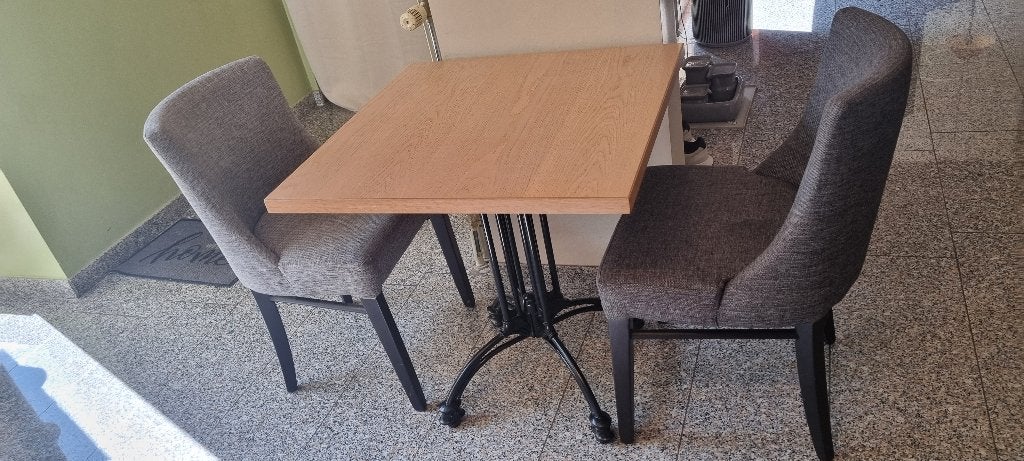 Bistro tafeltje met 2 stoelen, Huis en Inrichting, Ophalen, Gebruikt, 50 tot 100 cm, Vierkant
