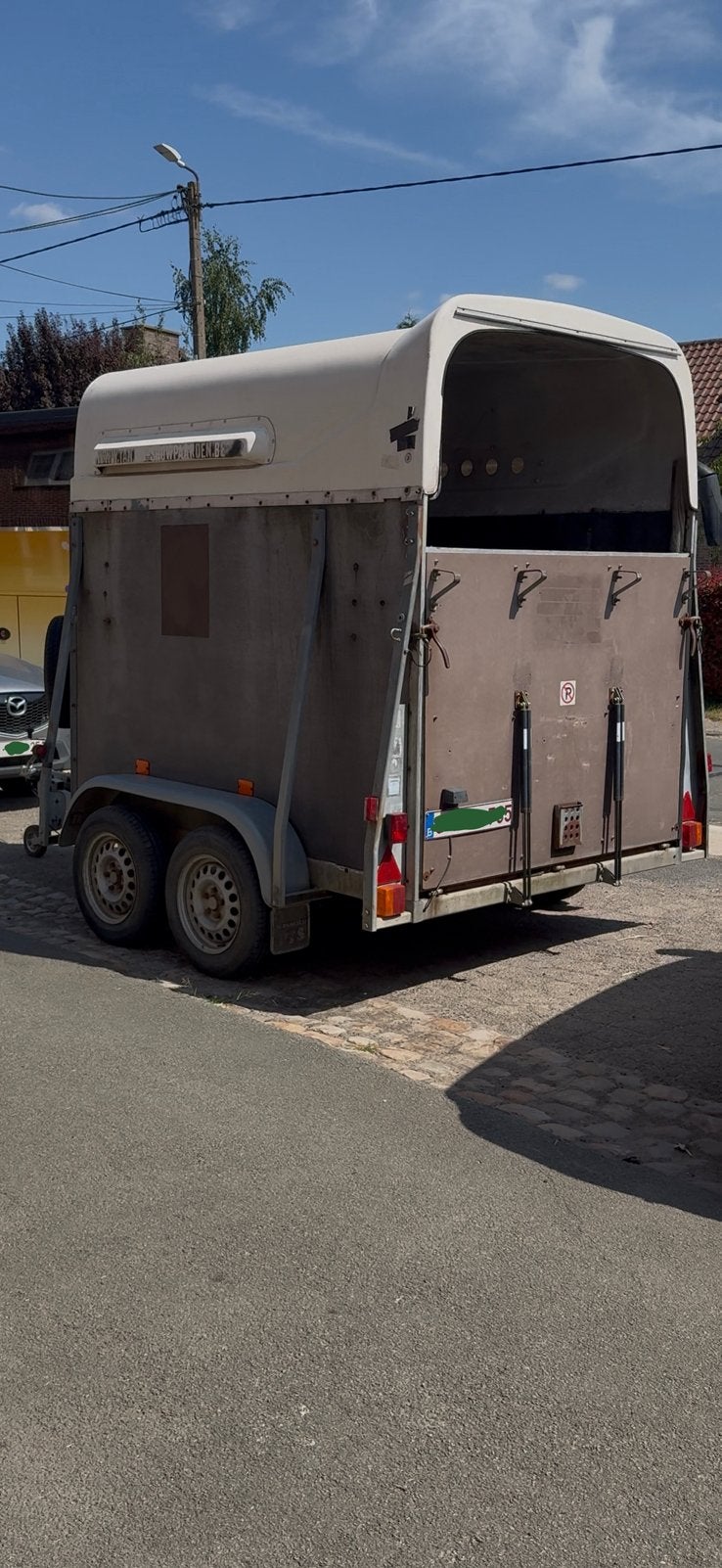 Paardentrailer 2P, Dieren en Toebehoren, Ophalen, Gebruikt, Hout, 2-paards trailer