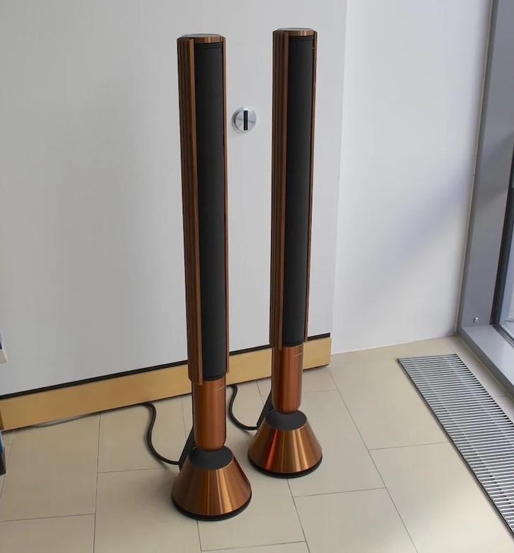 Bang & Olufsen Beolab 28 Bronze Tone Walnoot lamellen - B&O, Autres marques, Info@bang-olufsen.dk, Comme neuf, Enlèvement