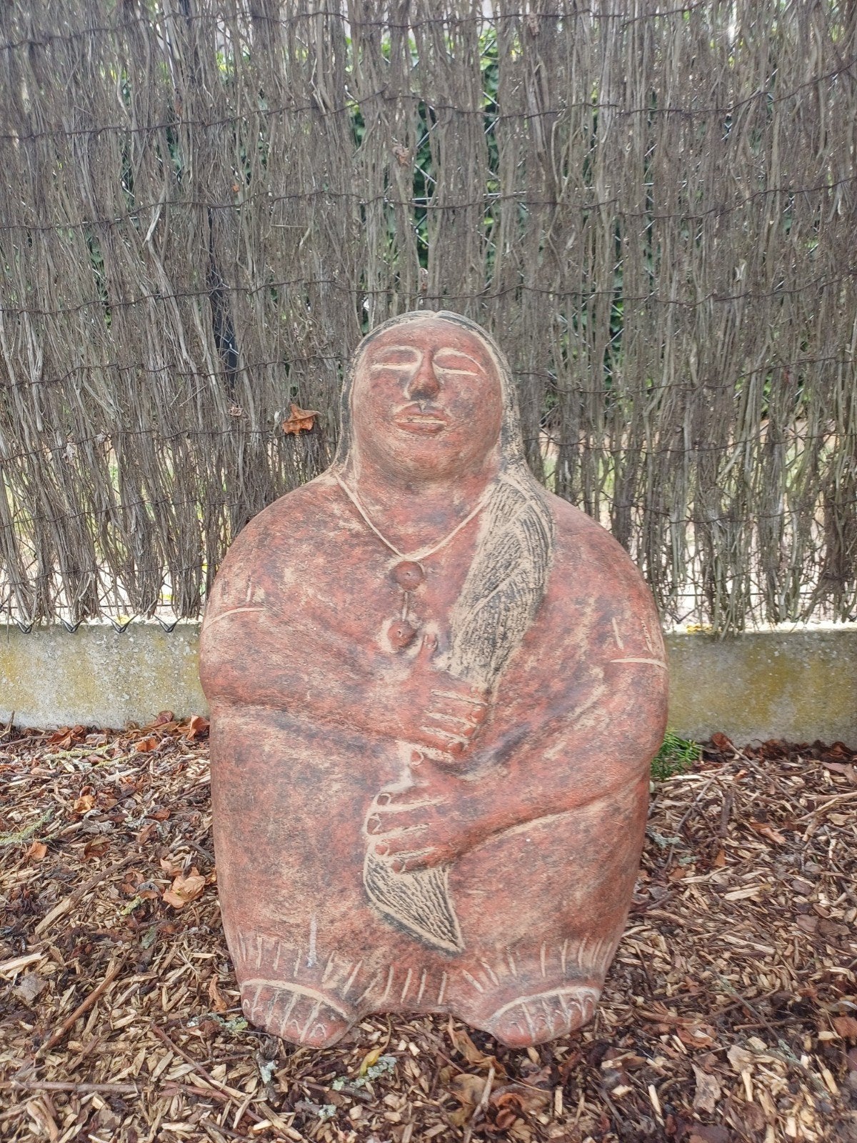 Tuinbeeld maya 65x45 uit steen, Ophalen