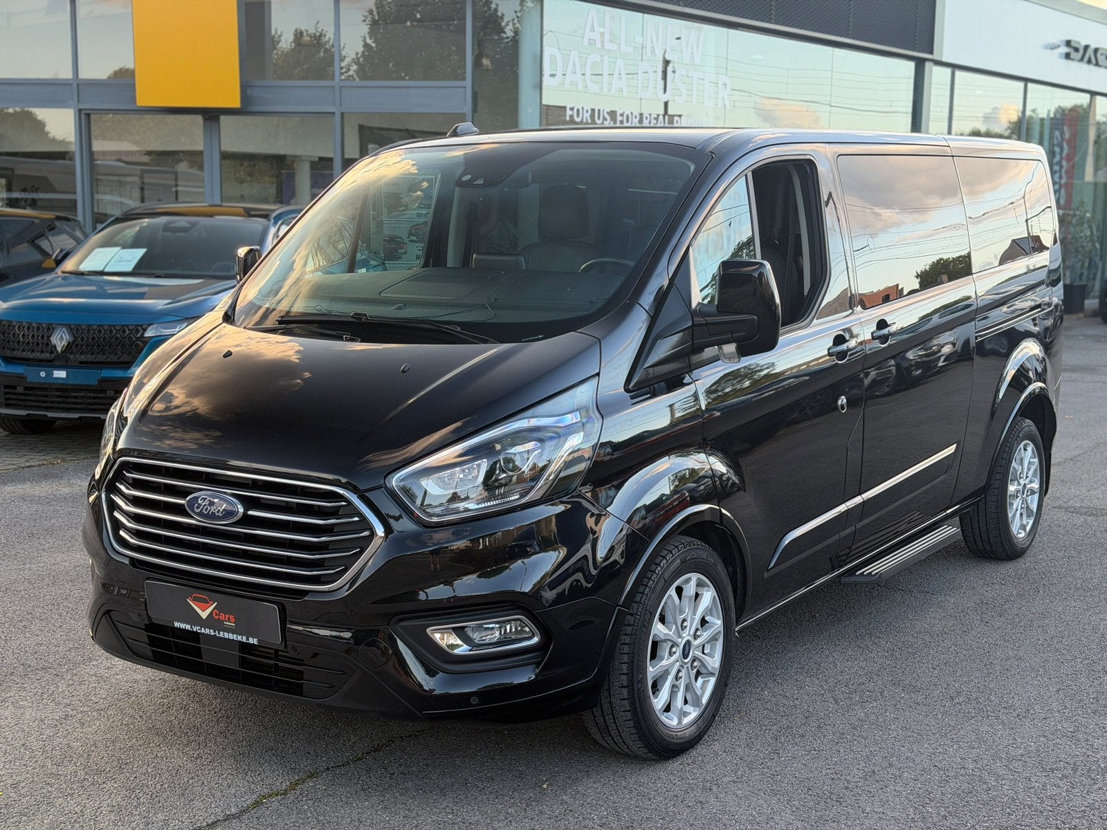Ford transit custom titanium 8pl automaat navi airco+ gar., Auto's, Automaat, Zwart, Leder, Bedrijf