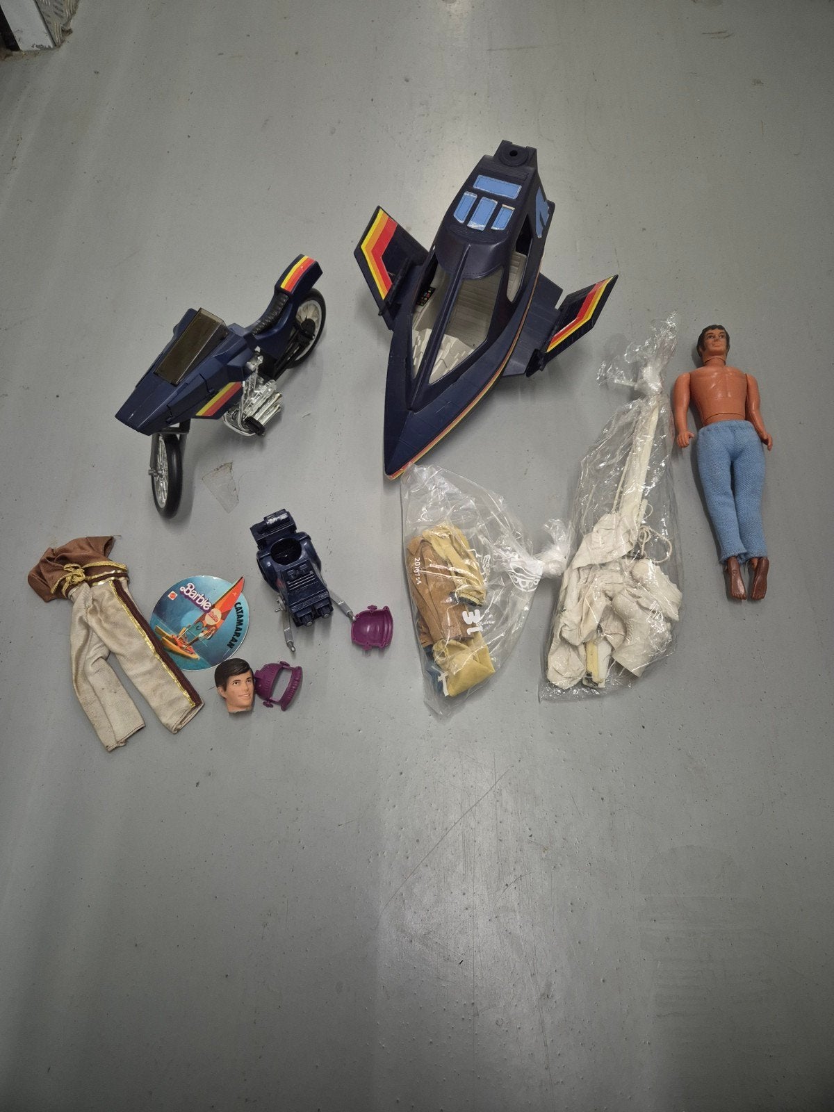 Mattel Vintage Big Jim Barbie auto-onderdelen, Verzamelen, Ophalen of Verzenden, Gebruikt