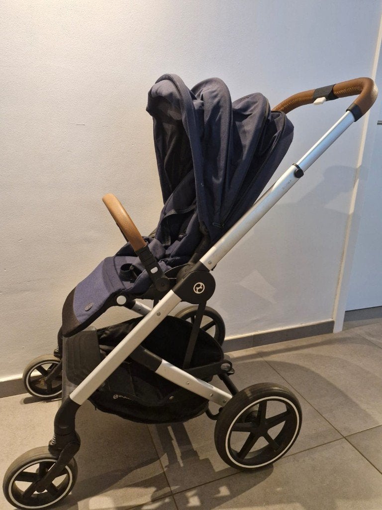 Poussette Cybex Balios S Lux finitions en cuir, Autres marques, Comme neuf, Poussette, Tige de poussée réglable