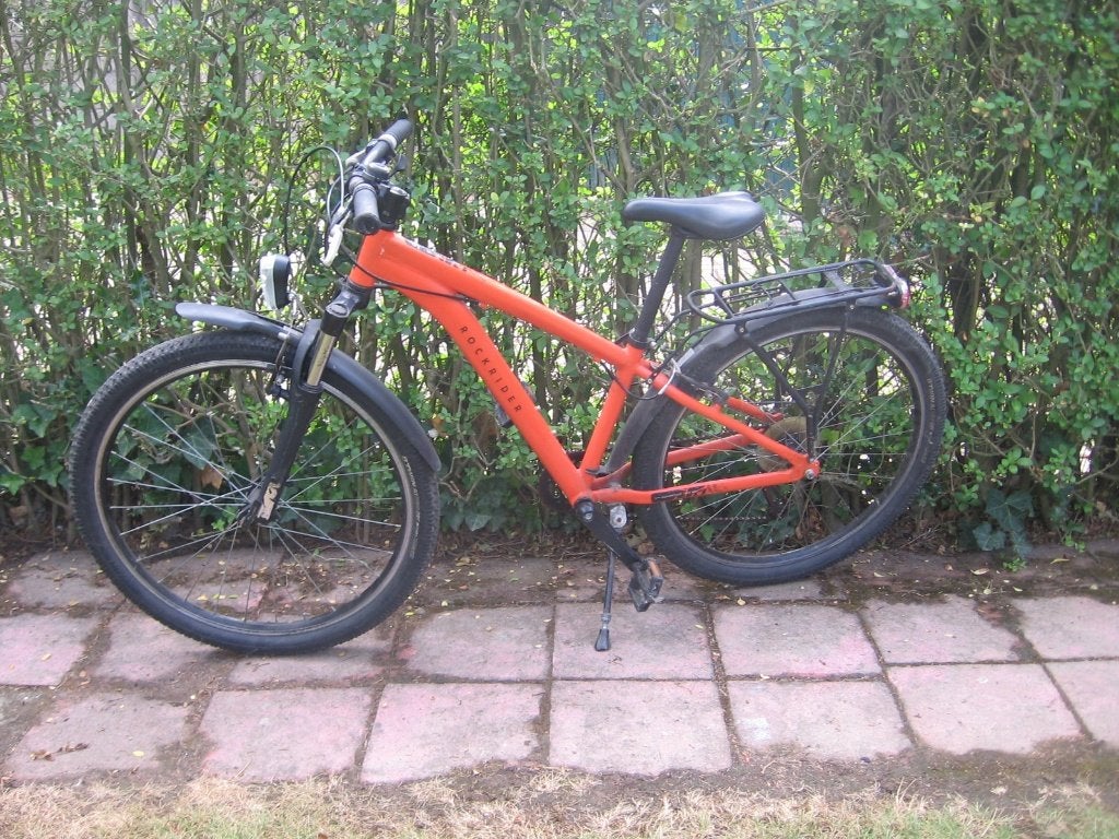 26 inch rockrider jongensfiets 7 versnellingen kader 35, Fietsen en Brommers, Gebruikt, Velgrem, Rockrider, Handrem