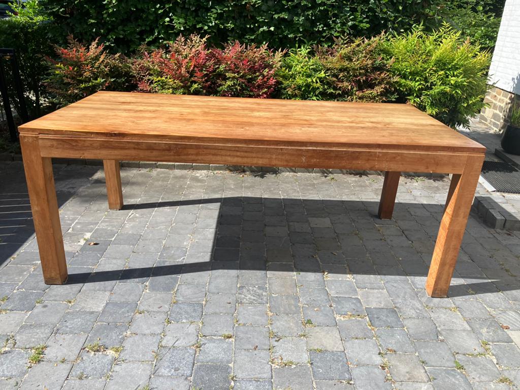 Teakhouten eettafel, Teck, 150 à 200 cm, Cinq personnes ou plus, Comme neuf