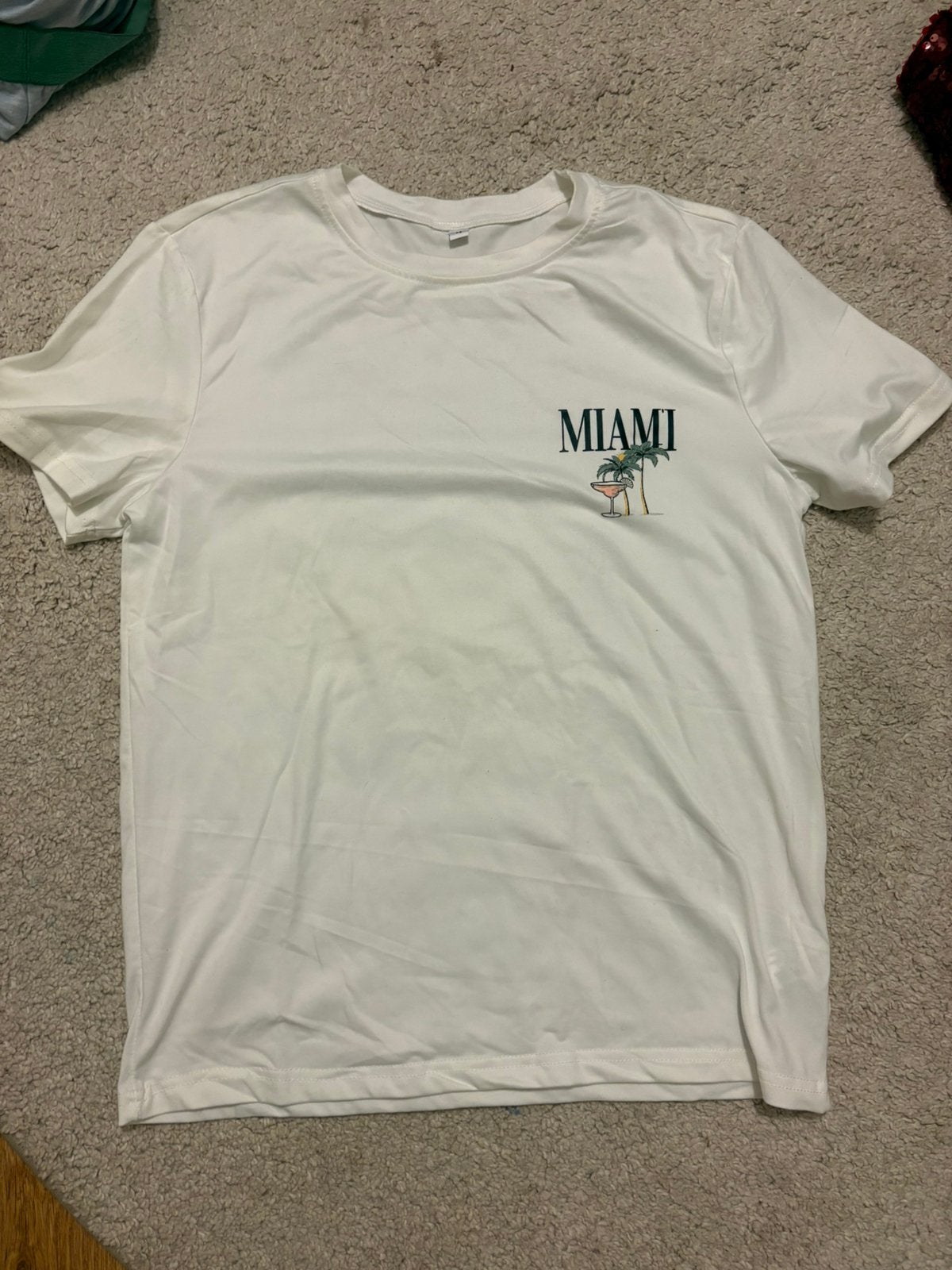 T-shirt miami, Verzenden, Nieuw, Maat 46 (S) of kleiner, Wit