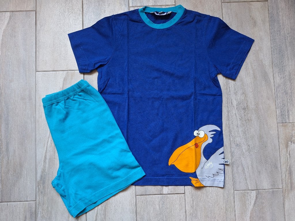★ M140 - Woody Zomerpyjama thema pelikaan, Kinderen en Baby's, Nacht- of Onderkleding, Gebruikt, Ophalen of Verzenden, WOODY