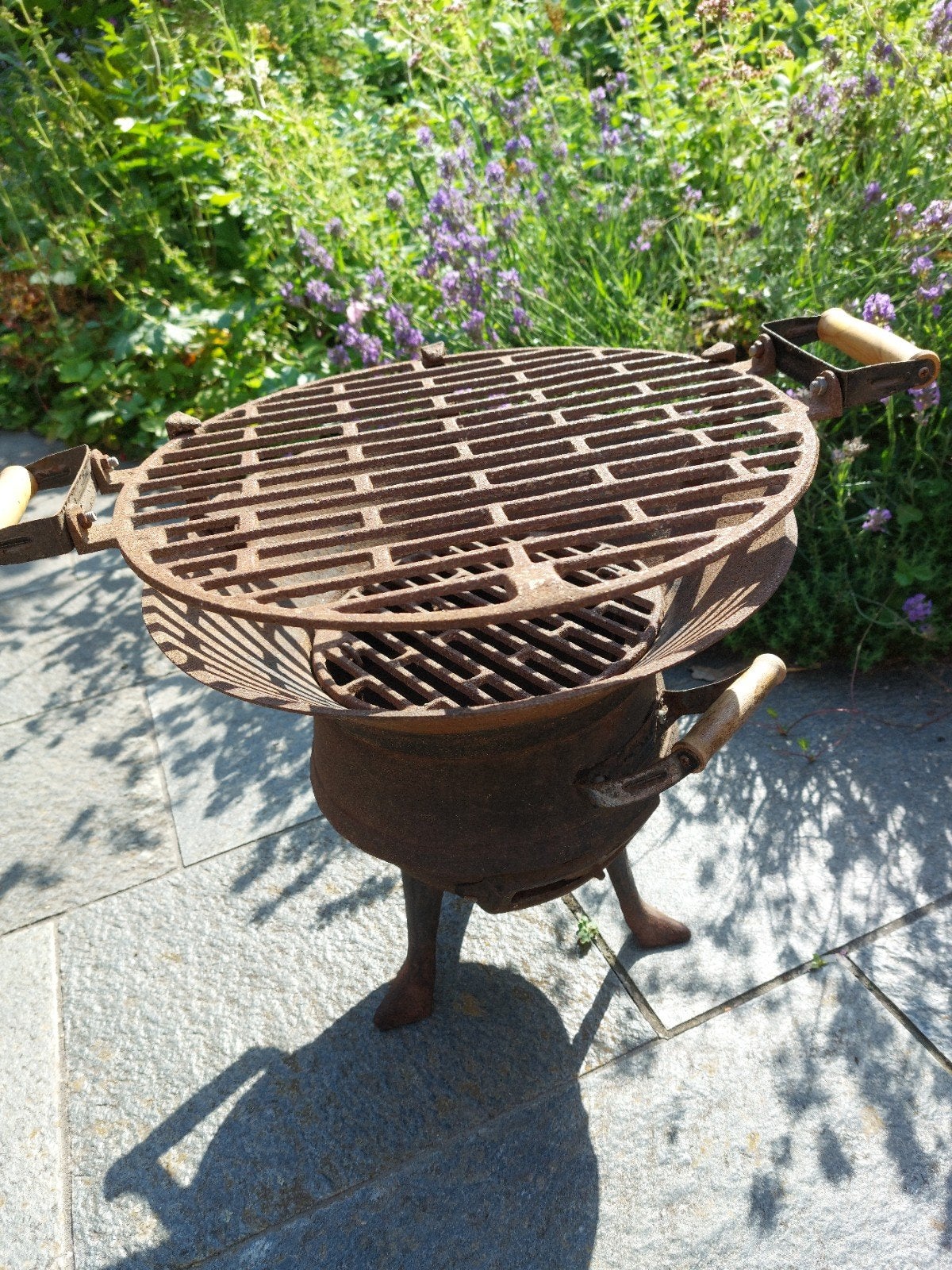 Vintage gietijzeren kleine bbq, Ophalen, Gebruikt