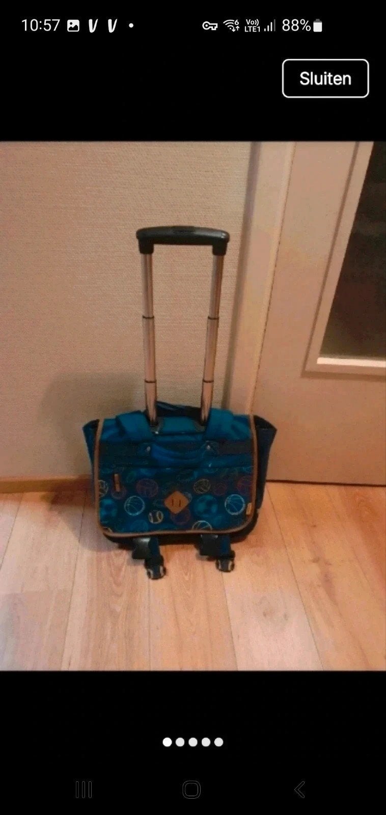 mooi trolly boekentas merk kickers in nieuwestaat, Ophalen of Verzenden, Zo goed als nieuw, Blauw