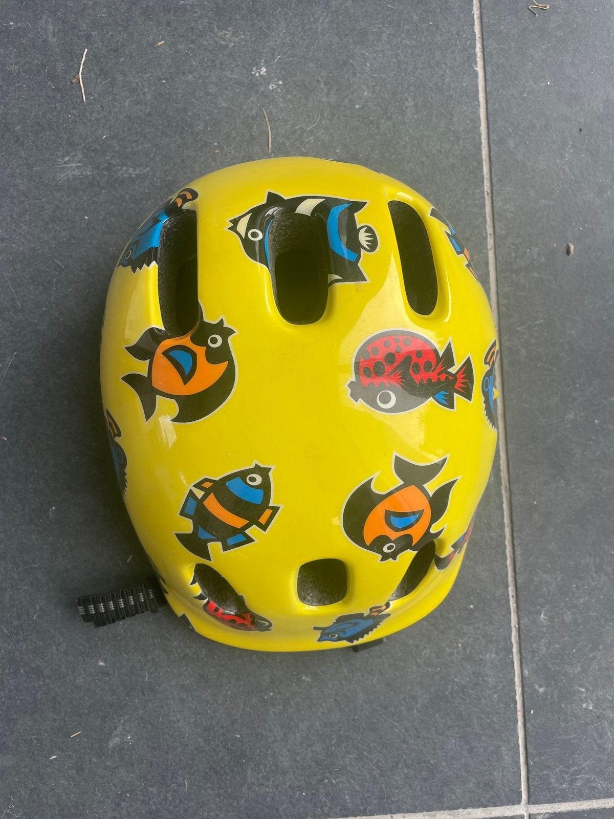 Kinderfietshelm met visjes, Ophalen of Verzenden, Zo goed als nieuw, S, Jongen of Meisje