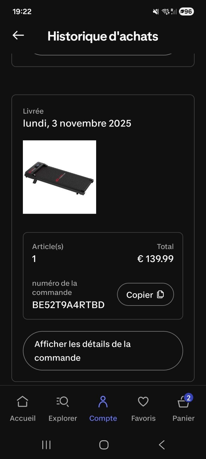 HomeFitnessCode - tapis de marche 5% inclinaison