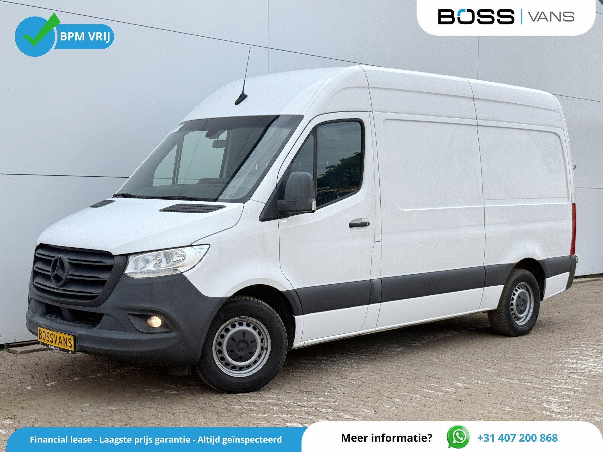 Mercedes-Benz Sprinter 319 3.0 V6 6-cilinder L2H2 10-Inch MB, Auto's, Gebruikt, Zwart, Mercedes-Benz, Bedrijf