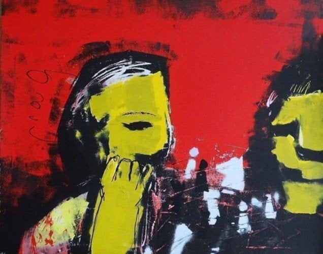 Herman Brood - "Schakers", Signé, Envoi, Sérigraphie