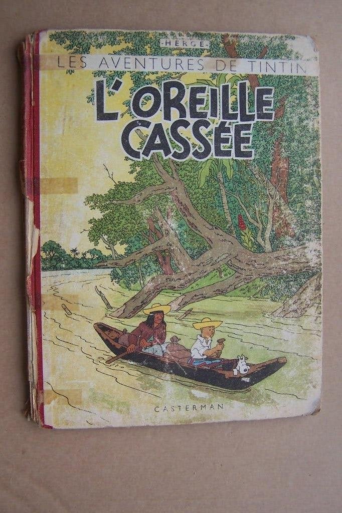 Tintin - L'Oreille cassée - A20 de 1943, Enlèvement ou Envoi, Utilisé, Hergé