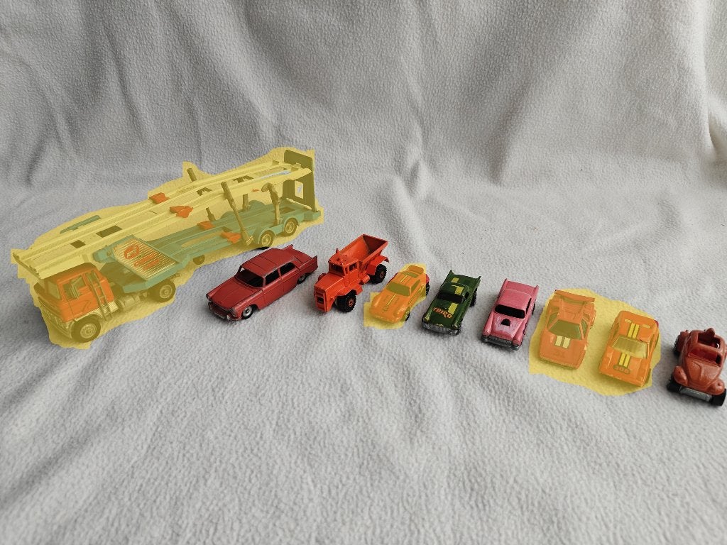 VINTAGE DINKY, HOTWHEELS, BBURAGO, SHELL CLASSICO, Enlèvement ou Envoi, Utilisé