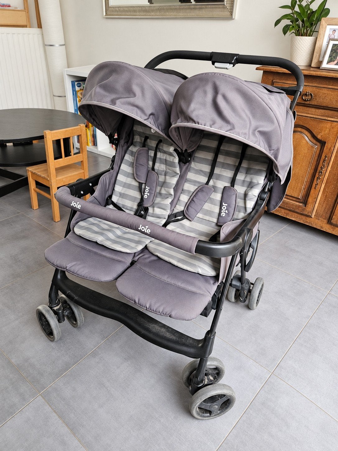 Poussette double Joie Aire Twin, Kinderen en Baby's, Gebruikt, Duowagen, Ophalen, Kinderwagen