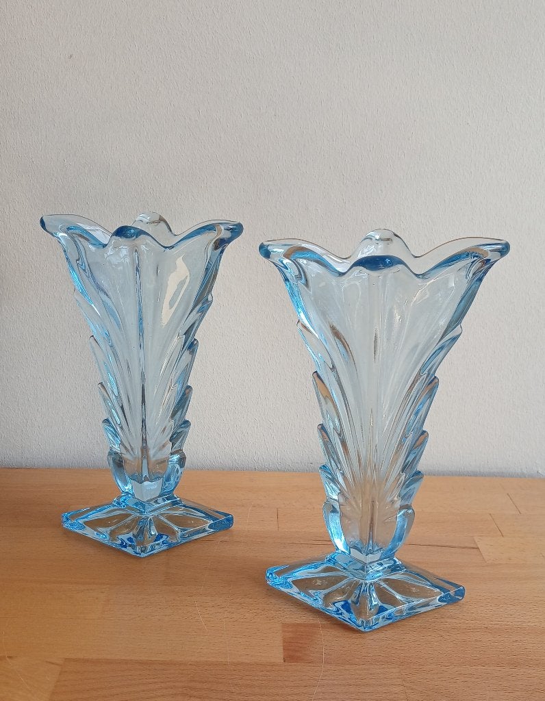 Vases Art Déco, duo, STÖLZLE-HERMANOVA HUT, modèle n 18662, Enlèvement ou Envoi