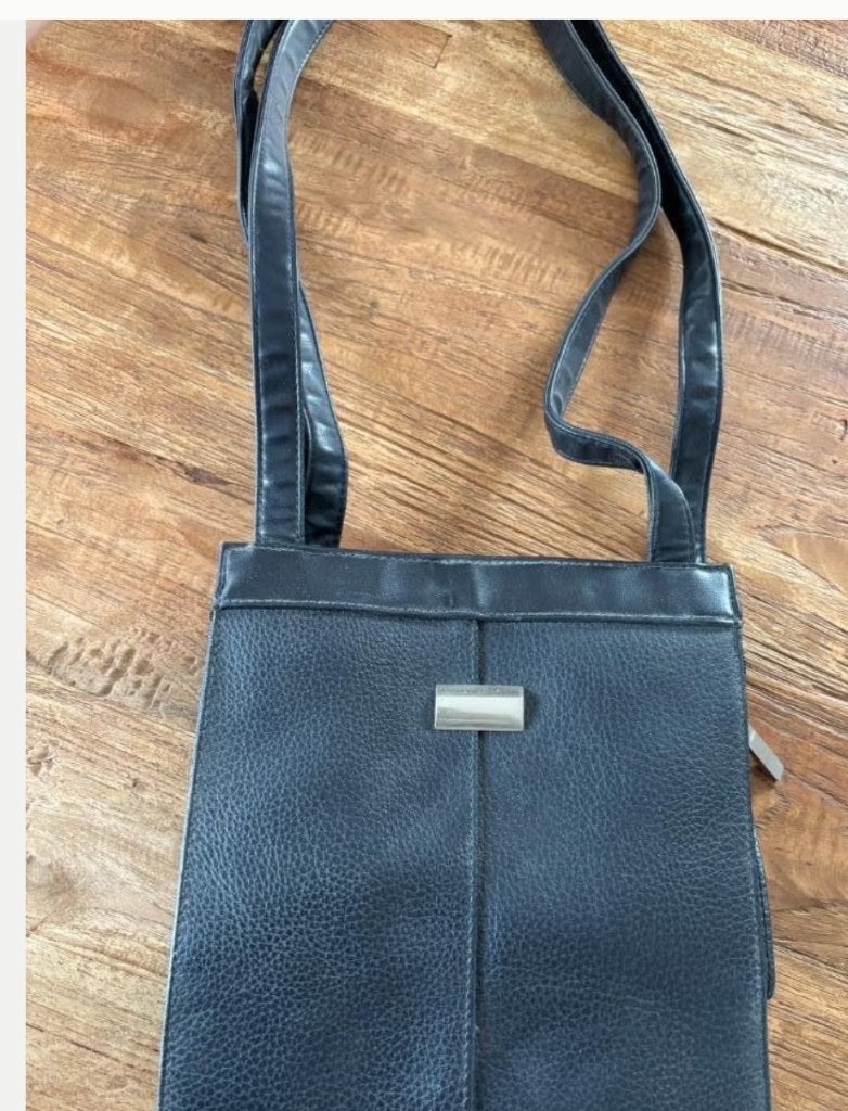 Sac à main vintage, Enlèvement ou Envoi, Comme neuf, Bleu, Sac à main