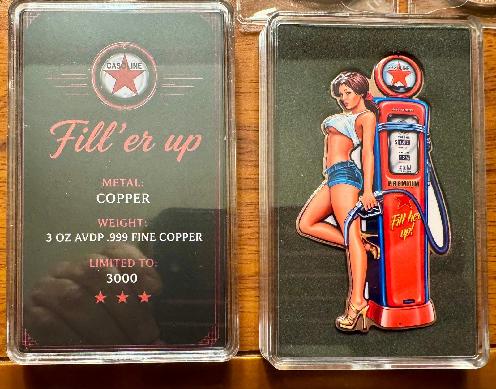 3 oz koper munten “Fill’er up” Ultra Collector, Enlèvement ou Envoi, Cuivre