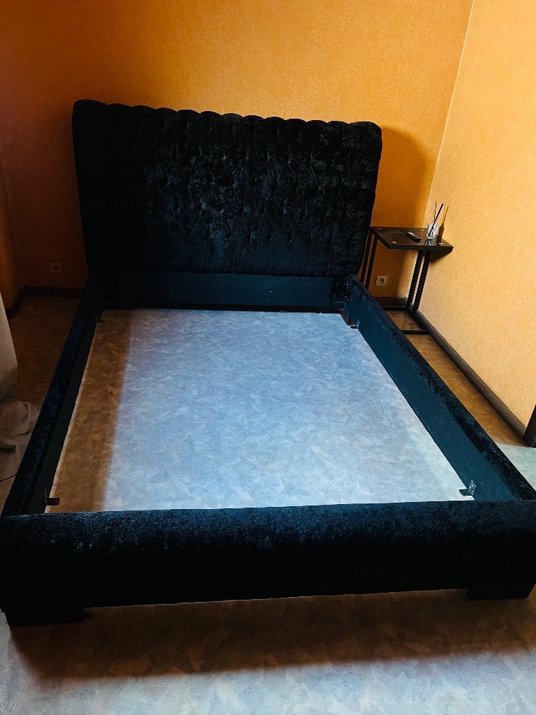 Lit 160/200 avec sommier, Maison & Meubles, Vintage, Comme neuf, Enlèvement, 200 cm