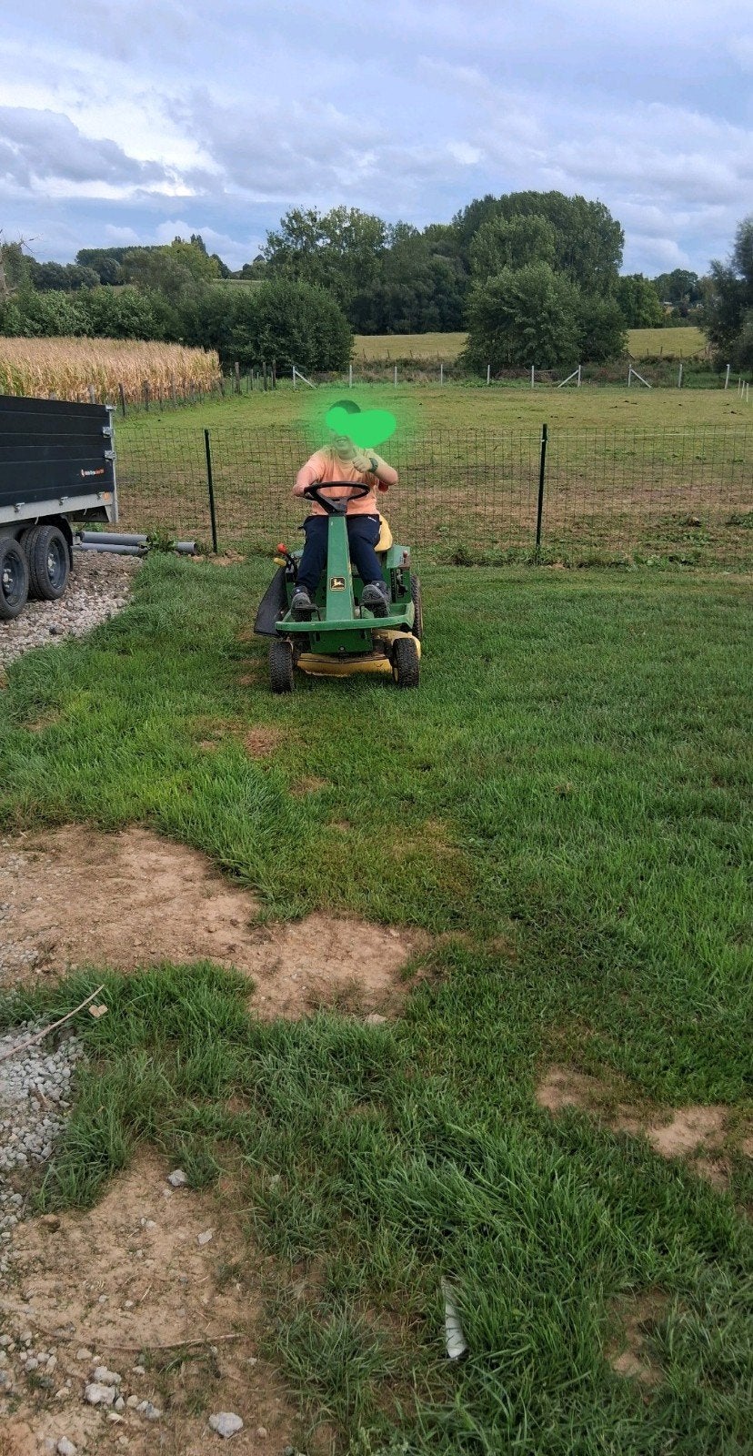 john deere zitmaaier, Ophalen