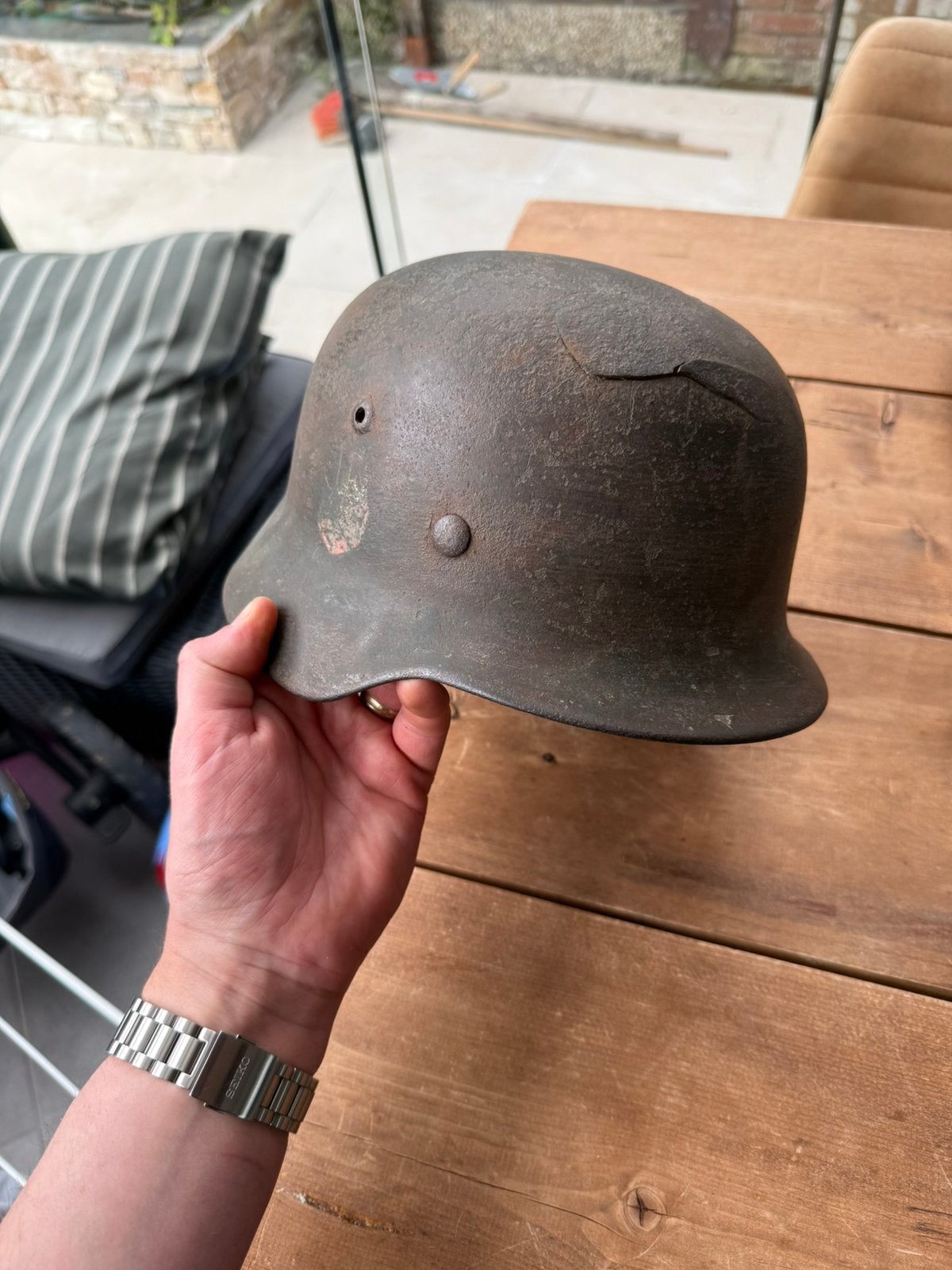 WO2 duitse helm DD, Verzamelen, Ophalen of Verzenden