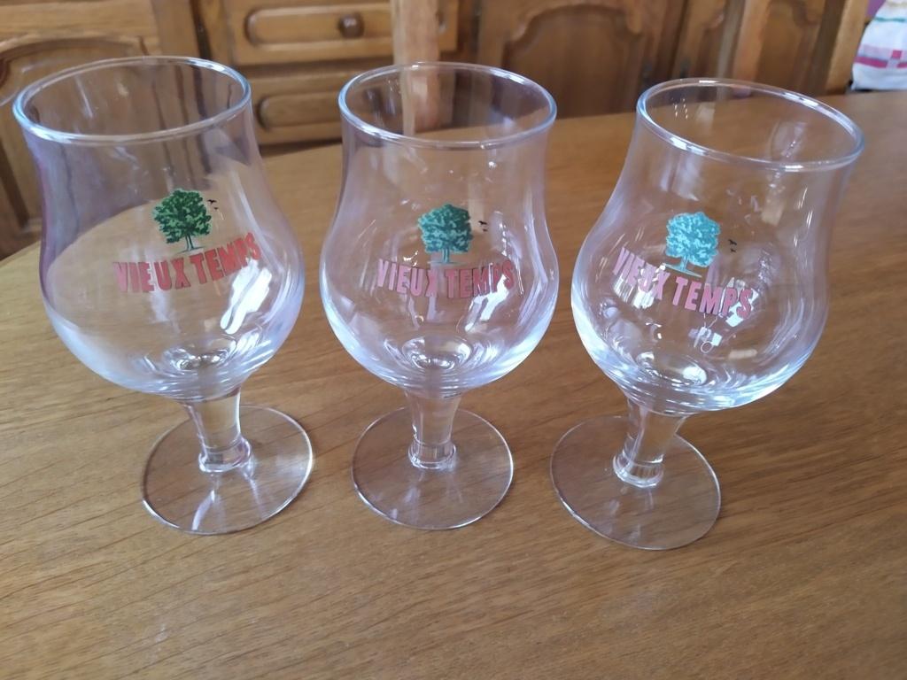3 verres ballon "Vieux-Temps" - 25 cl - H 16 cm, Collections, Verres & Petits Verres, Enlèvement