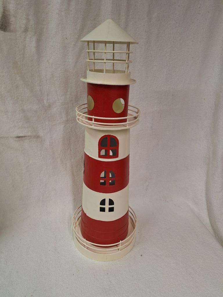 Vuurtoren in metaal. H= 55cm, Enlèvement ou Envoi