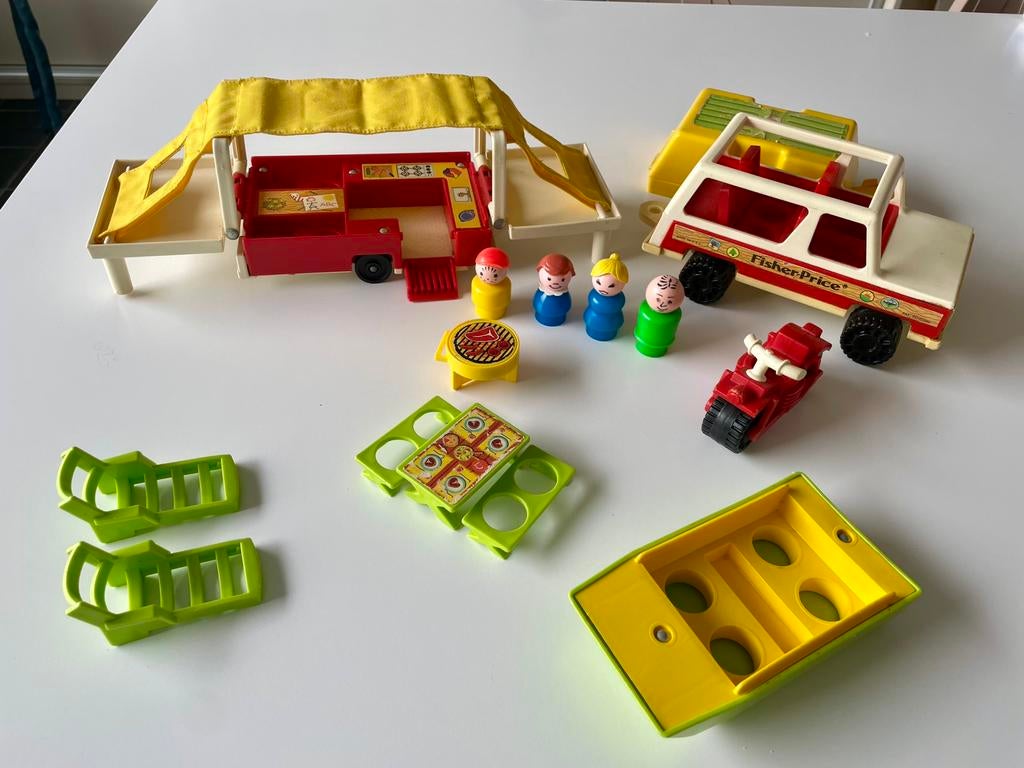 Camping-car familial Vintage Fisher Price #992, Enlèvement ou Envoi, Set de jeu