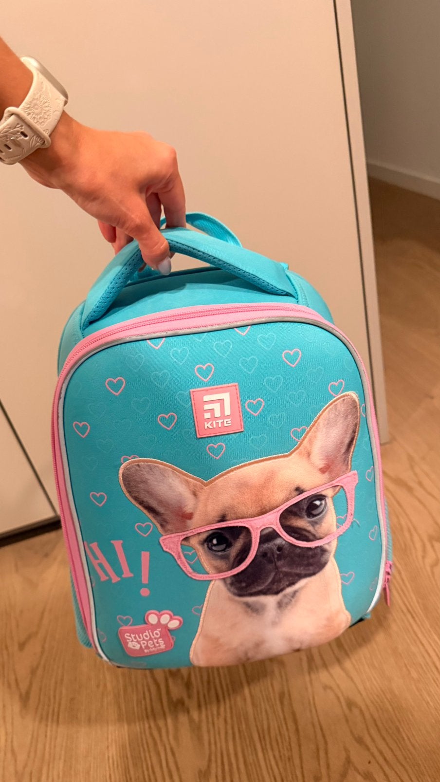 Kite Ergo Kids School Backpack – French Bulldog Design, Kinderen en Baby's, Kinderspulletjes, Ophalen of Verzenden, Zo goed als nieuw