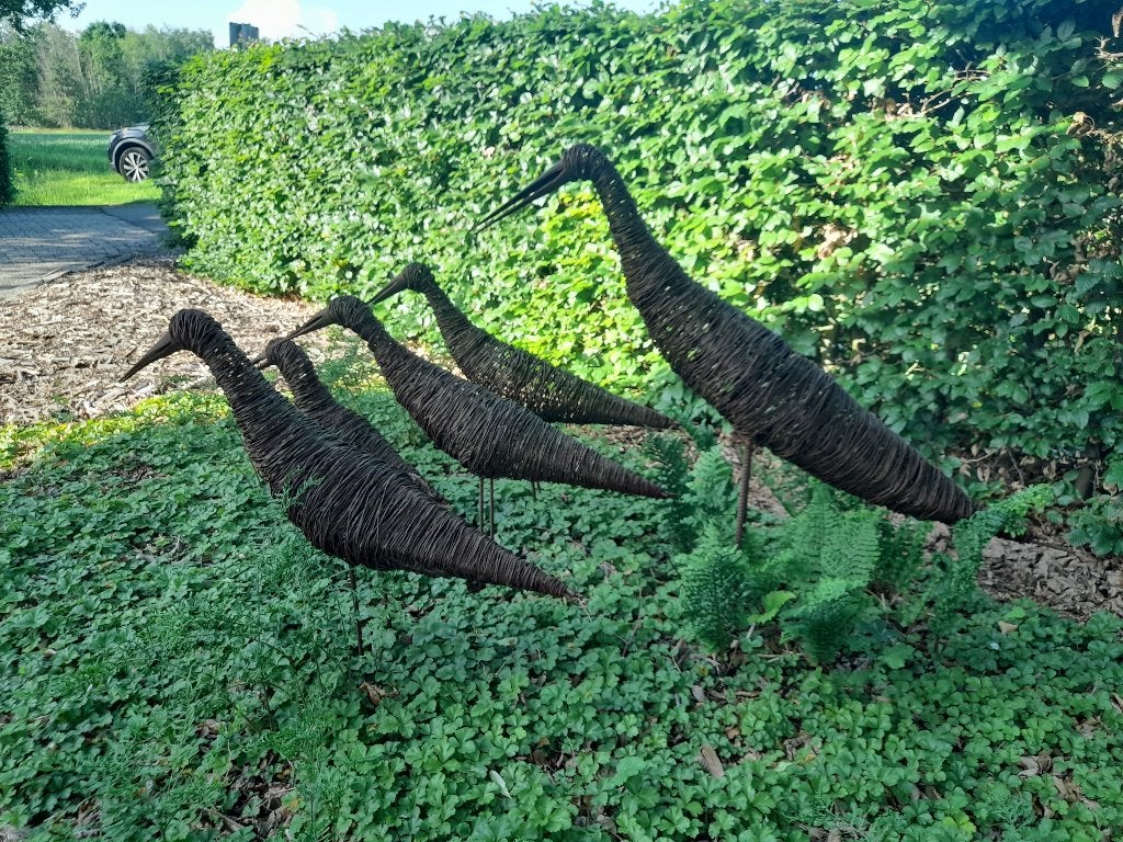 Vogels in metaal (object voor tuin), Tuin en Terras, Tuinbeelden, Ophalen, Zo goed als nieuw, Metaal, Overige typen