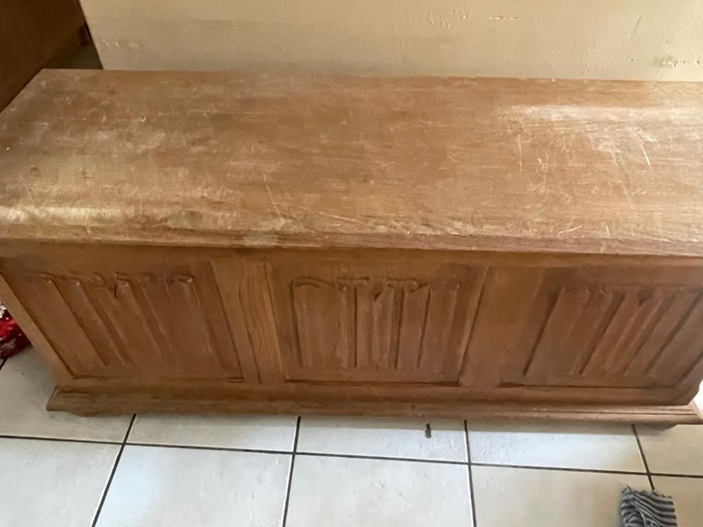 Coffre en bois a vendre, Ophalen, Minder dan 50 cm, Gebruikt, 100 tot 150 cm