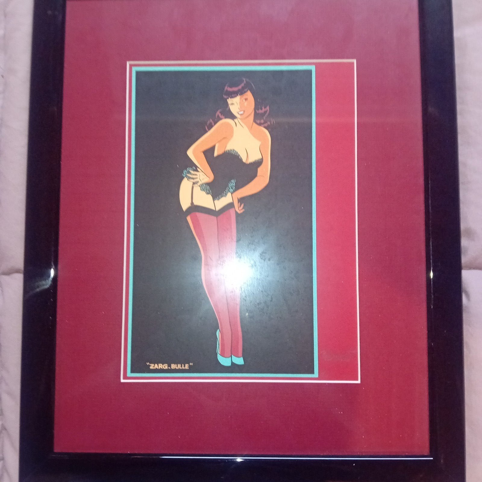PIN UP DE BERTHET litho, Numéroté, Enlèvement, Portraits et figures, Lithographie