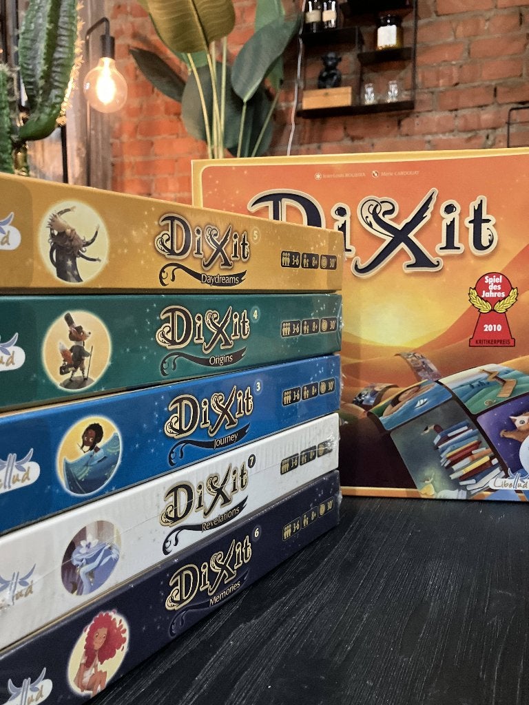 Dixit + uitbreidingen 3, 4, 5, 6, 7 (expansies verzegeld), Ophalen, Nieuw