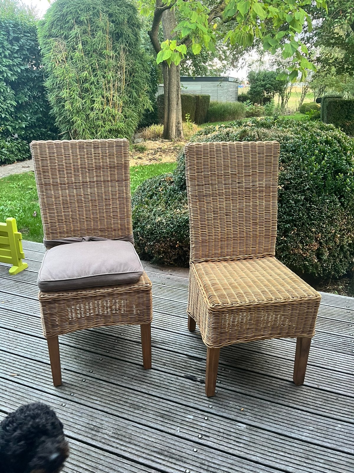 8 mooie stevige landelijke rotan stoelen . Hoge rugsteun ., Maison & Meubles, Chaises, Enlèvement, Comme neuf, Bois