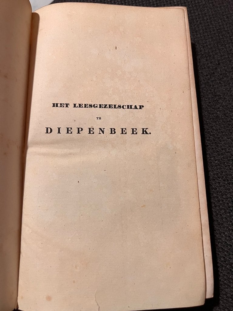 Het leesgezelschap te Diepenbeek door P. Van Limburg *1848*, Antiquités & Art, Enlèvement ou Envoi, P. Van Limburg Brouwer