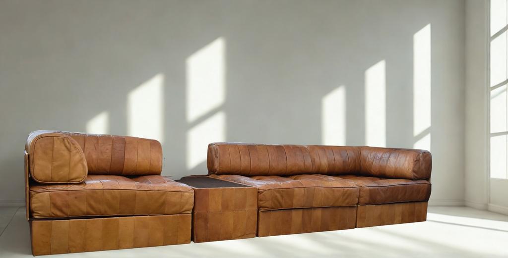De Sede DS 88 Patchwork vintage modulaire sofa, Huis en Inrichting, Gebruikt, 100 tot 125 cm, 300 cm of meer, Leer
