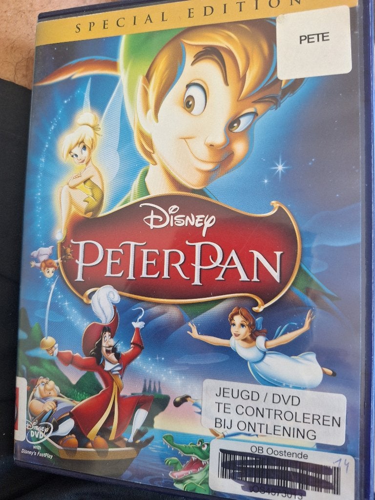Peter Pan, Walt Disney, dvd, ndl ondertiteld, Ophalen of Verzenden, Gebruikt