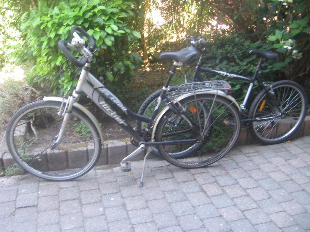 damesfiets + mountainbike voor stukken of opmaak samen 40 €, Fietsen en Brommers, Gebruikt, Velgrem, Versnellingen, Ophalen