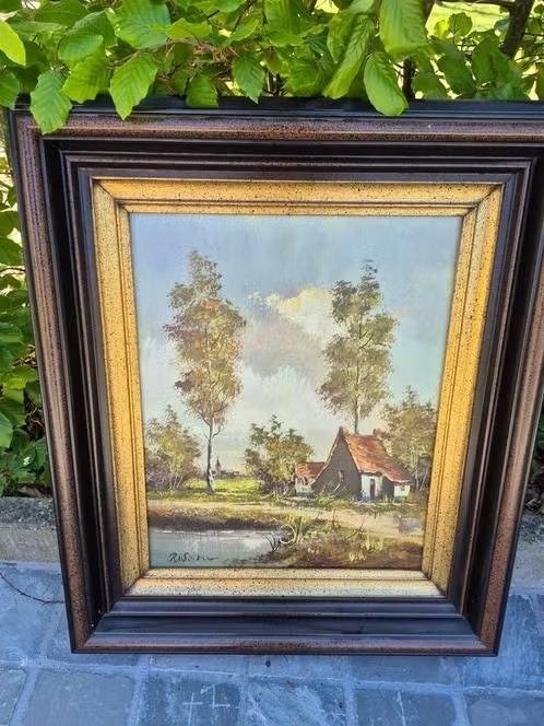Magnifique peinture de paysage de R. Wolters, Antiquités & Art, Art | Peinture | Classique, Enlèvement, Paysage