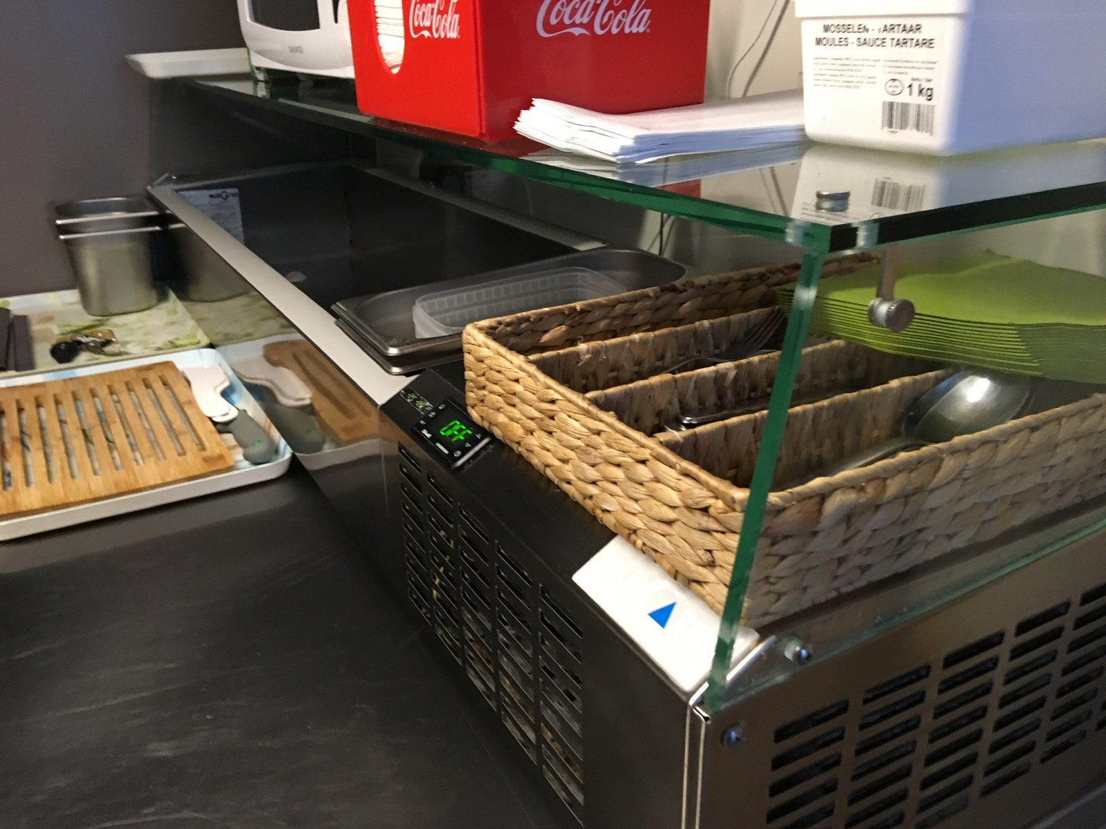 Saladette topcold 160 met glazen opbouw, Enlèvement, Refroidissement et Congélation