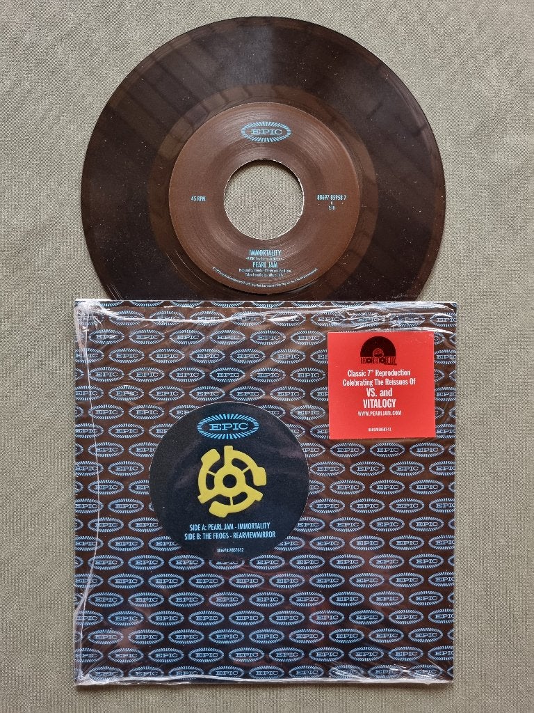Pearl Jam /The Frogs – Immortality/Rearviewmirror (Vinyl 7”), Enlèvement ou Envoi, 7 inch, Rock et Metal