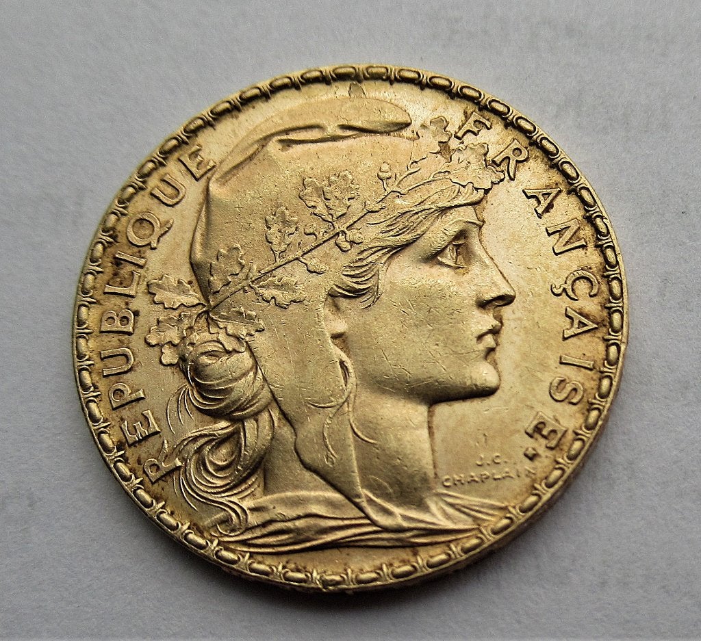 France, 20 francs, 1907, Envoi, France, Or